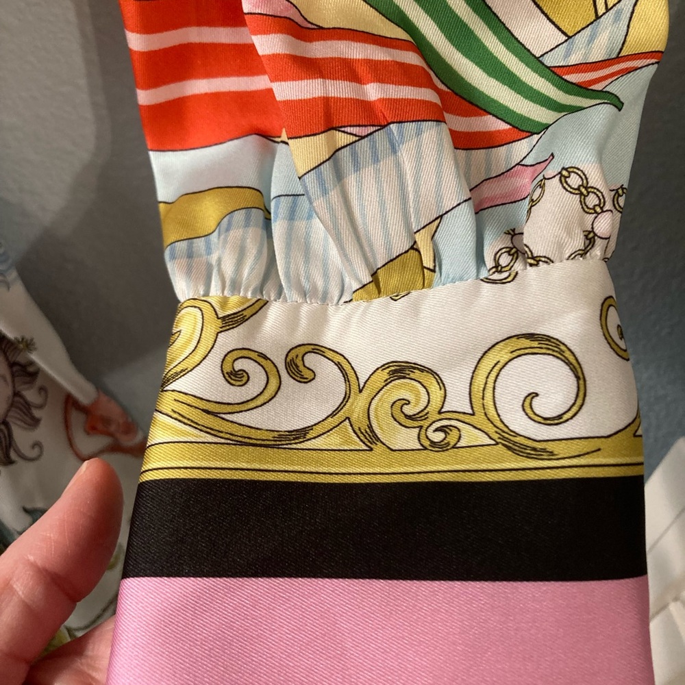 EUC Zara Gorgeous Print Tie Waist Dress - Picture 5 of 7